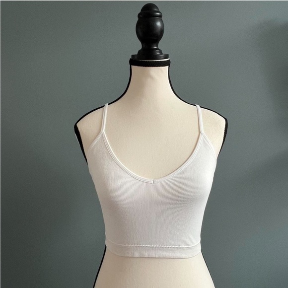 White Garage Ribbed Bra Top - Picture 4 of 7